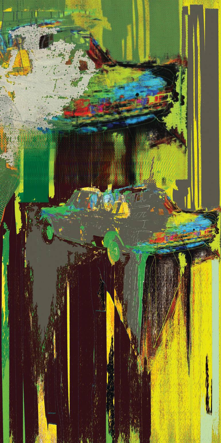 Original Car Printmaking by Andreas Ritter  Street Art Art on Acrylic  STREET 46