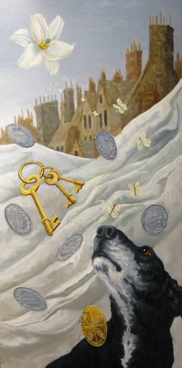 Original Surrealism Dogs Paintings by Father Douglas osf