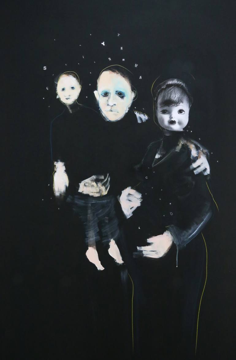 Original Expressionism Family Painting by Francesca Càndito