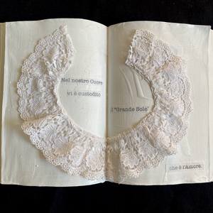 Collection Words of the Akascha- lace, collage, paintings and words