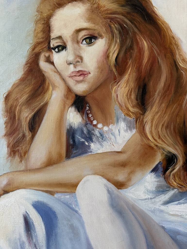 Original Impressionism Portrait Painting by Anna Smirnova