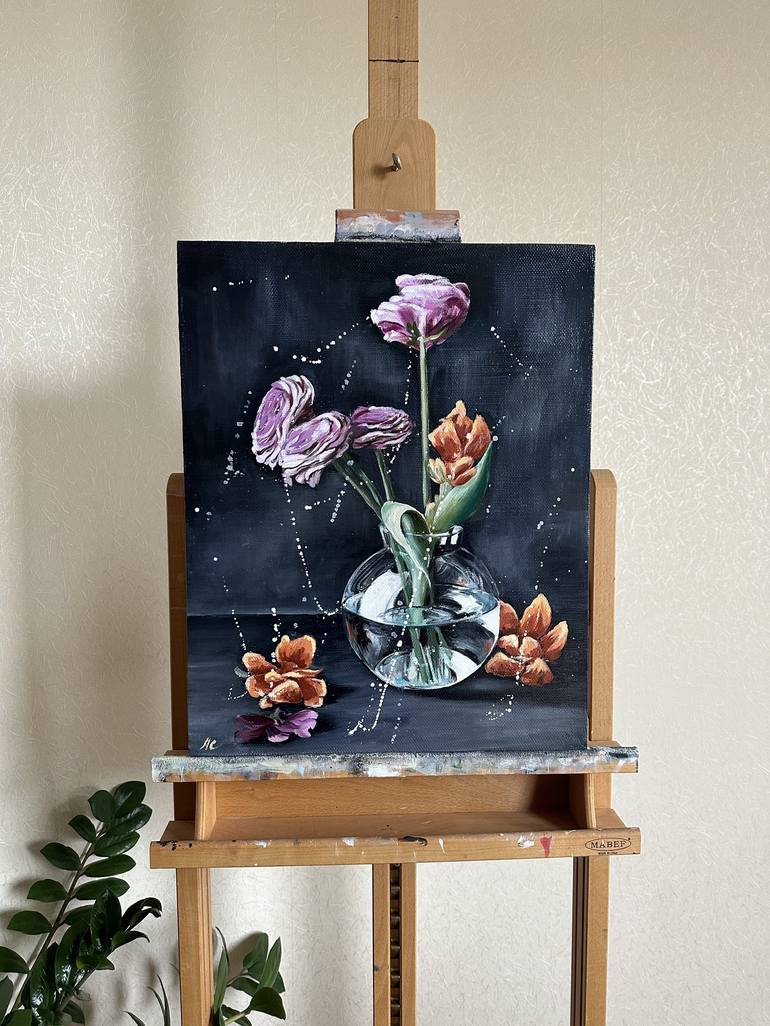 Original Contemporary Floral Painting by Anna Smirnova