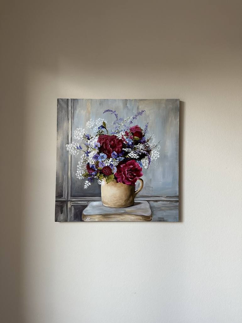 Original Impressionism Floral Painting by Anna Smirnova