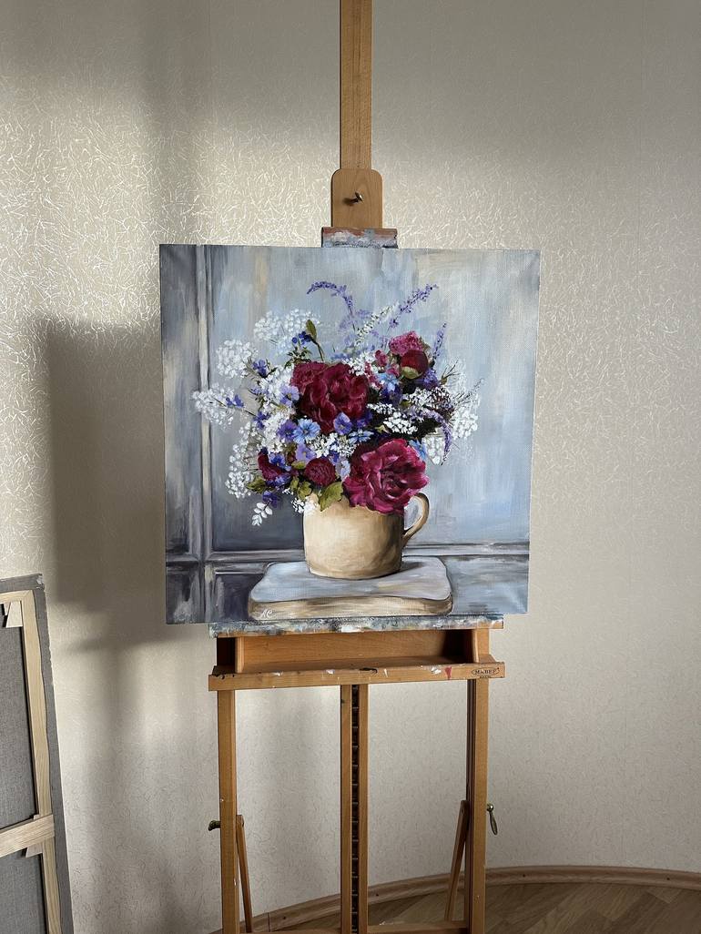 Original Impressionism Floral Painting by Anna Smirnova