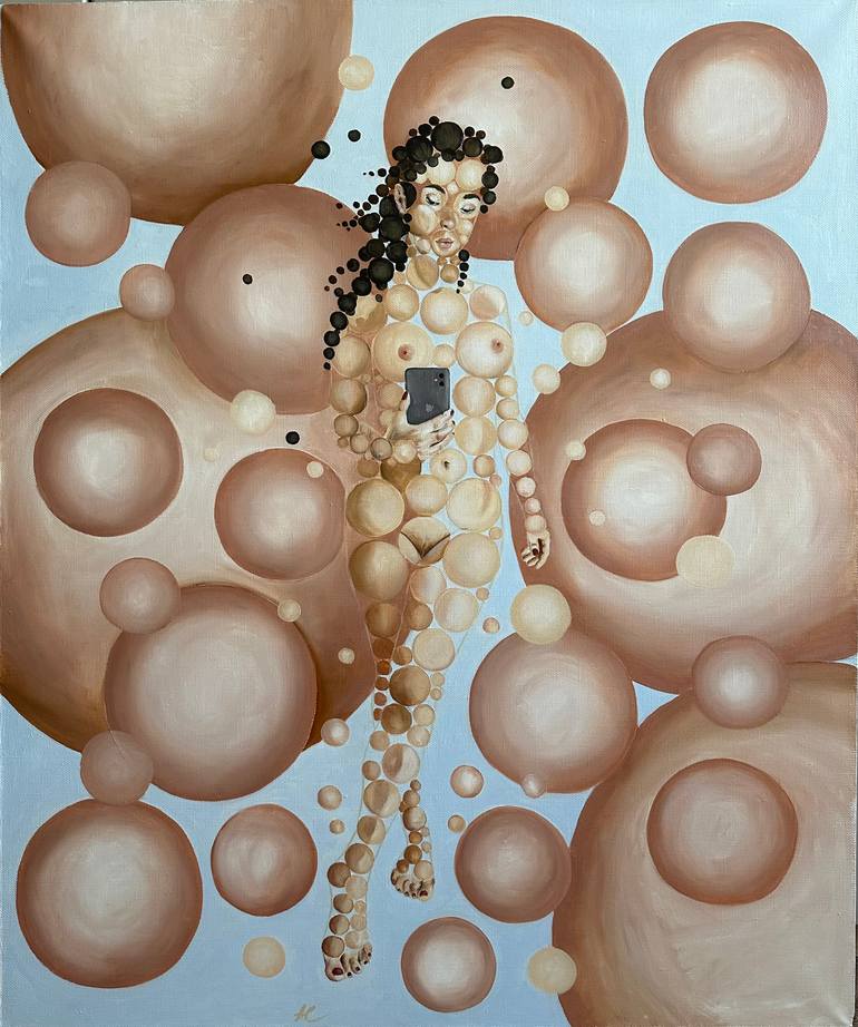 Original Surrealism People Painting by Anna Smirnova