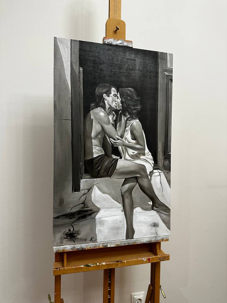 Original Realism People Painting by Anna Smirnova