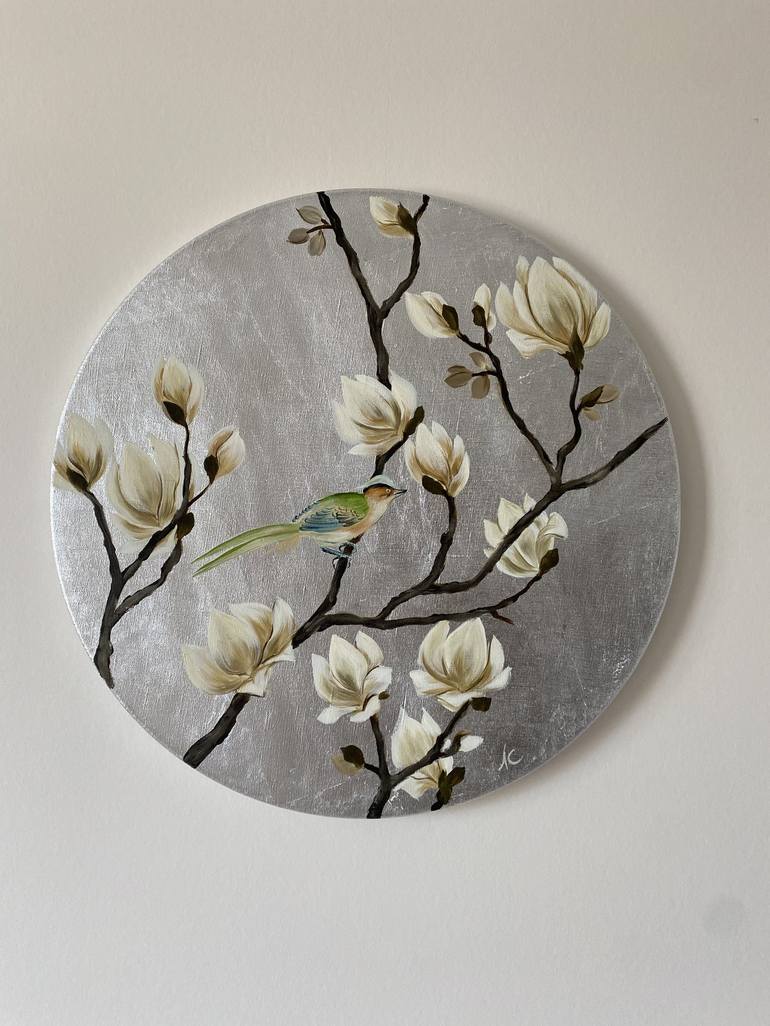 Chinoserie bird Painting by Anna Smirnova | Saatchi Art