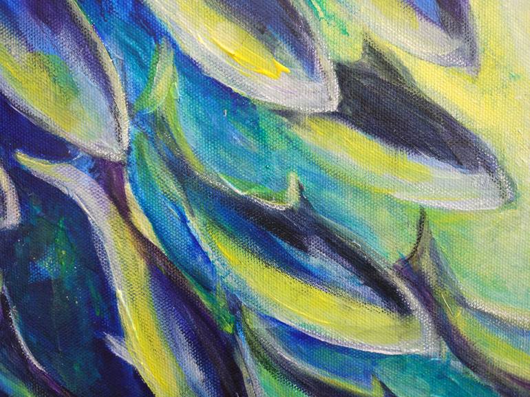 Original Abstract Fish Painting by Elena Levina