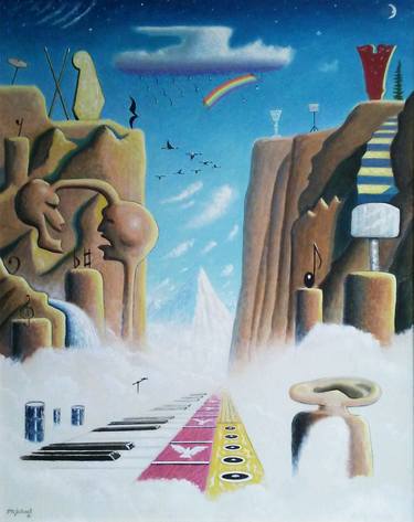 Original Conceptual Abstract Painting by Michael Joe Deal