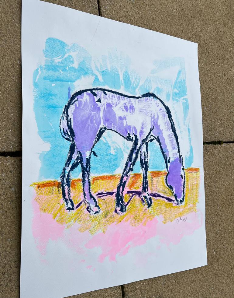 Original Contemporary Horse Mixed Media by Garth Bayley
