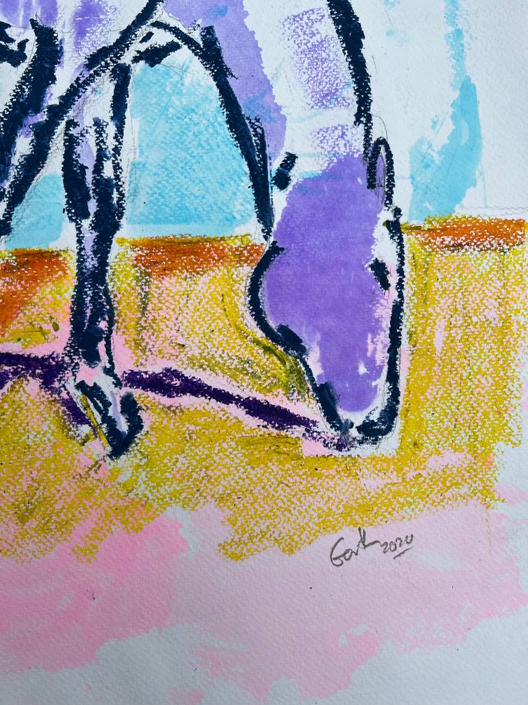 Original Contemporary Horse Mixed Media by Garth Bayley