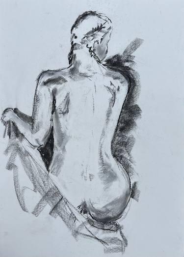 Original Figurative Nude Drawings by Garth Bayley