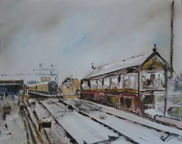 Print of Expressionism Train Paintings by Garth Bayley