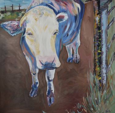 Print of Expressionism Cows Paintings by Garth Bayley
