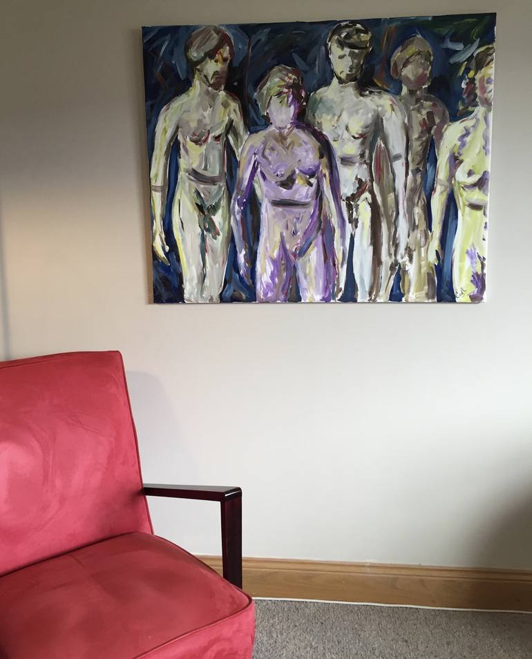 Original Expressionism Nude Painting by Garth Bayley