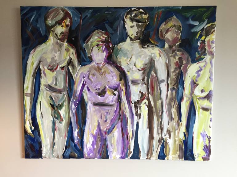 Original Expressionism Nude Painting by Garth Bayley