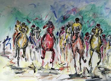 Print of Impressionism Horse Paintings by Garth Bayley