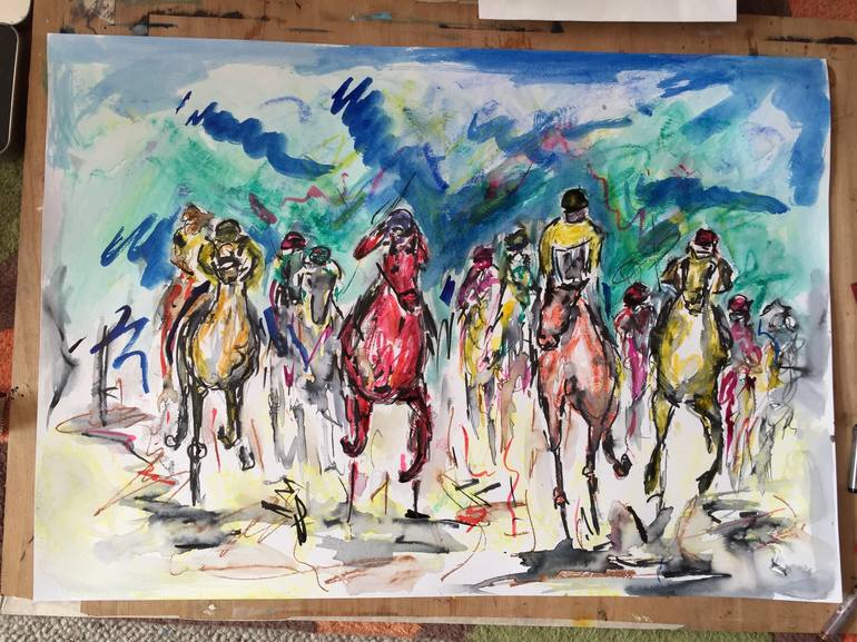Original Impressionism Horse Painting by Garth Bayley