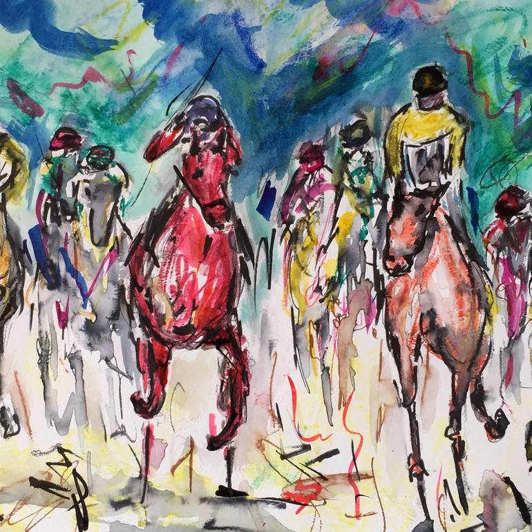 Original Impressionism Horse Painting by Garth Bayley