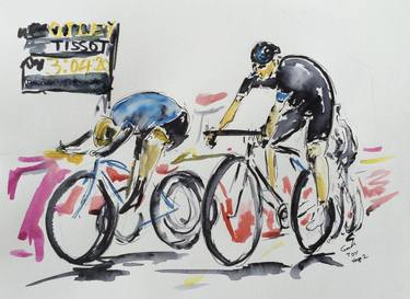 Original Documentary Bicycle Drawings by Garth Bayley