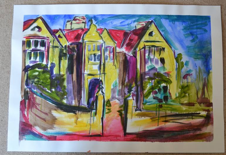 Original Expressionism Architecture Painting by Garth Bayley