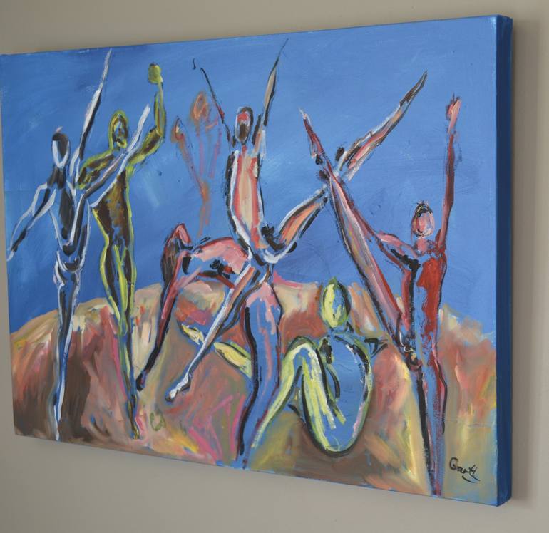 Original Abstract Expressionism Performing Arts Painting by Garth Bayley