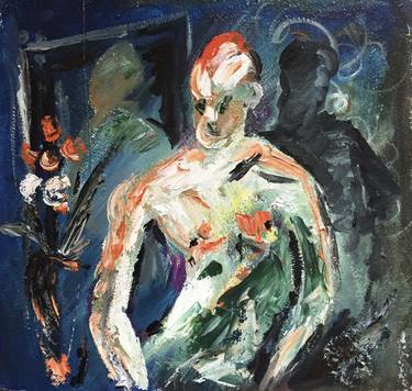 Original Abstract Expressionism Men Paintings by Garth Bayley