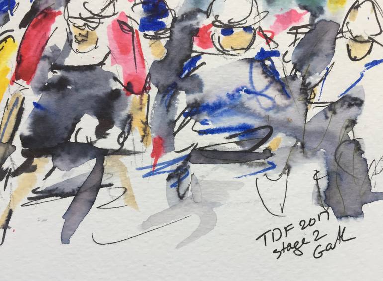 Original Documentary Bicycle Drawing by Garth Bayley