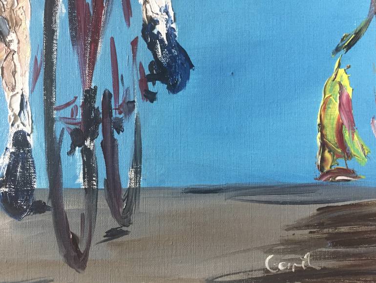 Original Documentary Bicycle Painting by Garth Bayley