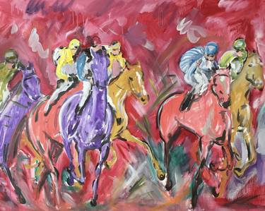 Print of Abstract Expressionism Horse Paintings by Garth Bayley