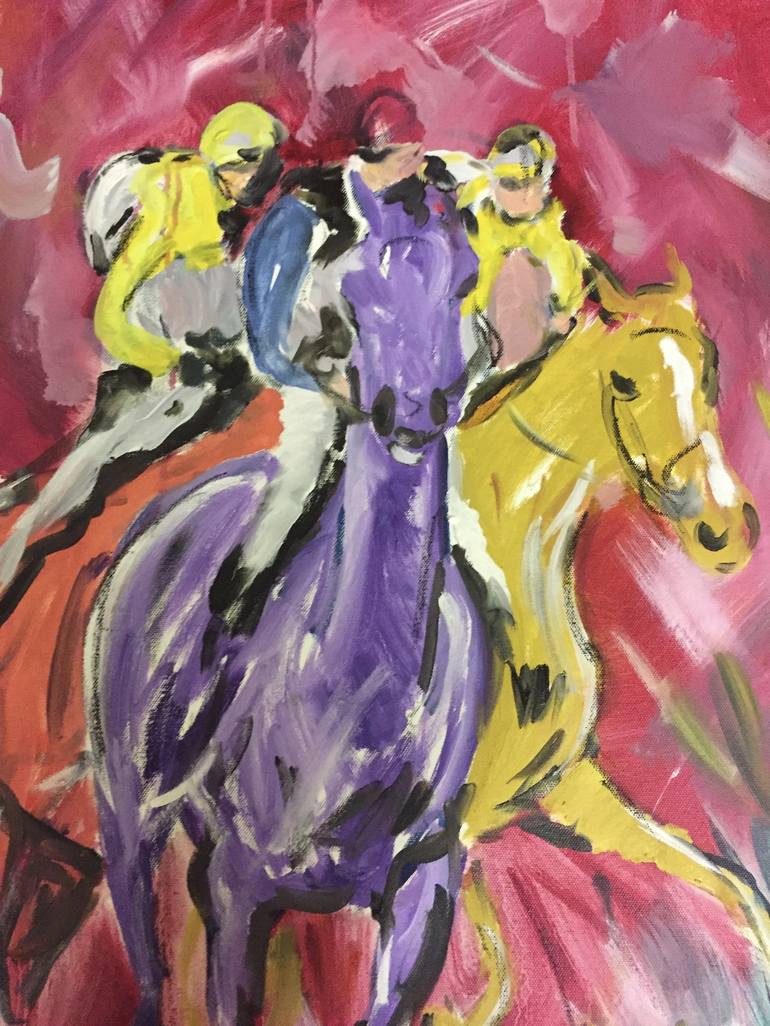 Original Abstract Expressionism Horse Painting by Garth Bayley