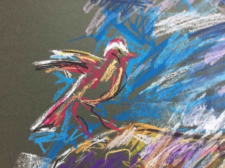 Original Abstract Expressionism Animal Drawing by Garth Bayley