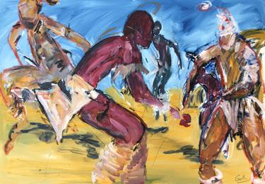 Original Abstract Expressionism Men Paintings by Garth Bayley