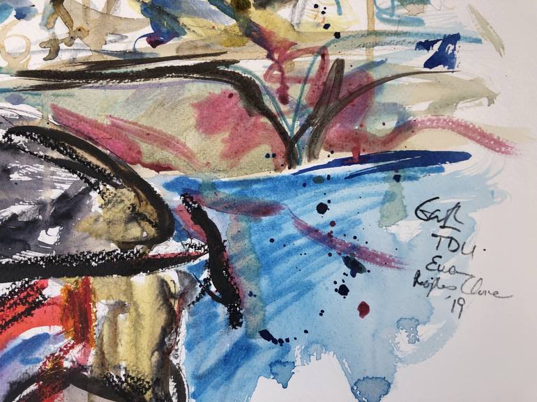 Original Abstract Expressionism Sports Drawing by Garth Bayley