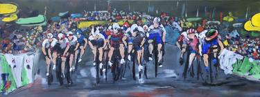 Original Abstract Expressionism Bicycle Paintings by Garth Bayley