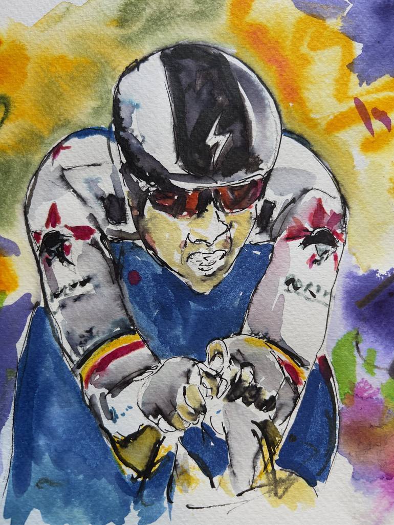 Original Documentary Sport Drawing by Garth Bayley