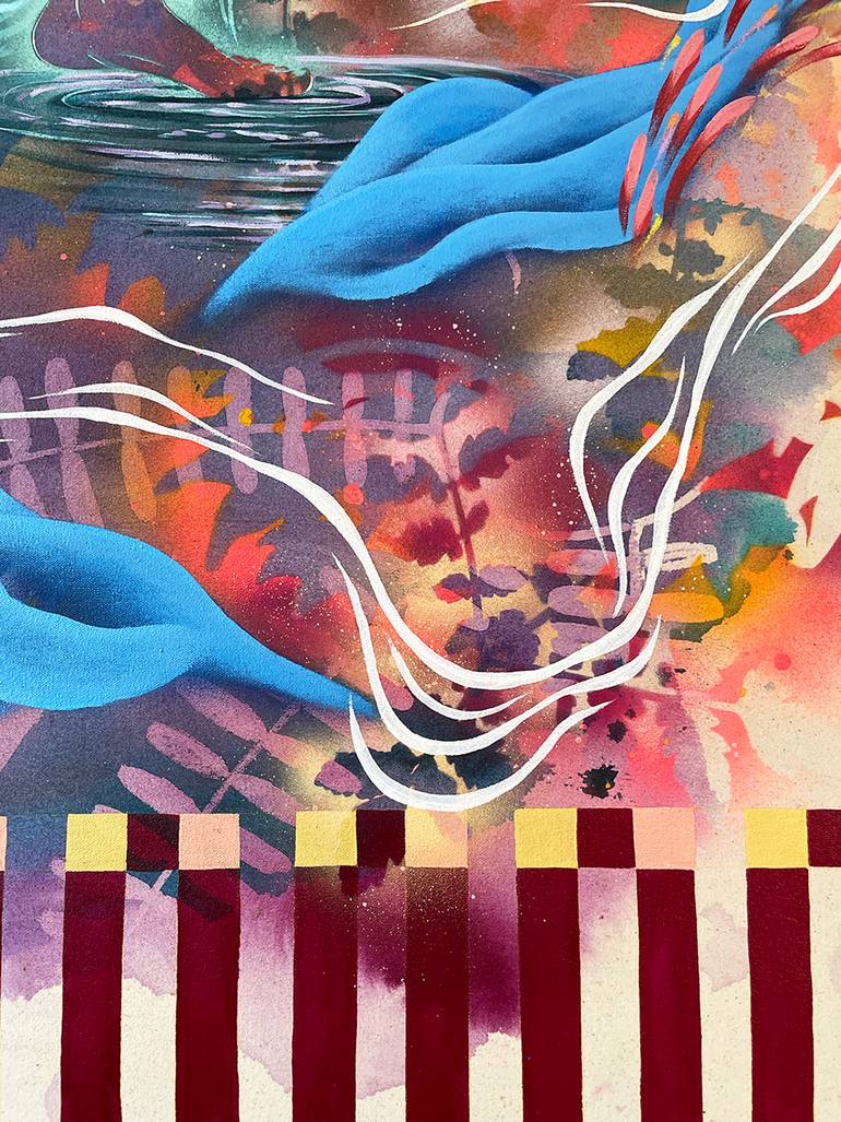 Original Abstract Botanic Painting by Noelle Miller