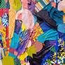 Party Emoji (2019/2020)
acrylic, oil pastel and collage with printed fabrics, 48x36 inches
