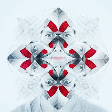 Geometric woman with red - Limited Edition 1 of 10 thumb