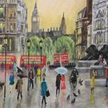 Trafalgar Square London by Ronald Haber