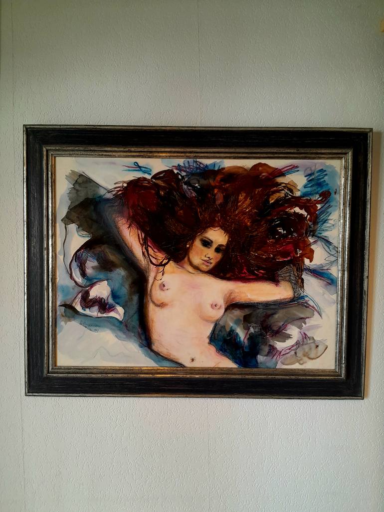 Original Art Nouveau Women Painting by Carmen Moreno