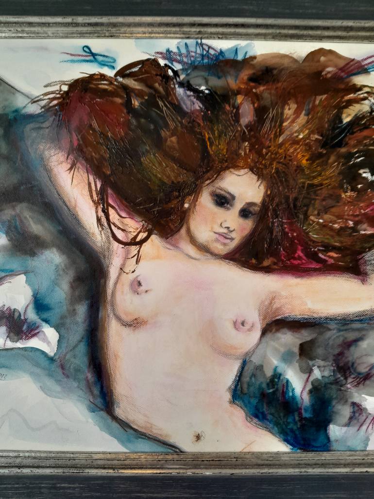 Original Art Nouveau Women Painting by Carmen Moreno