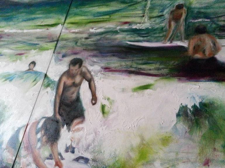 Original Beach Painting by CARMEN MORENO