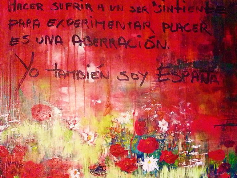 Original Abstract Expressionism Political Painting by CARMEN MORENO