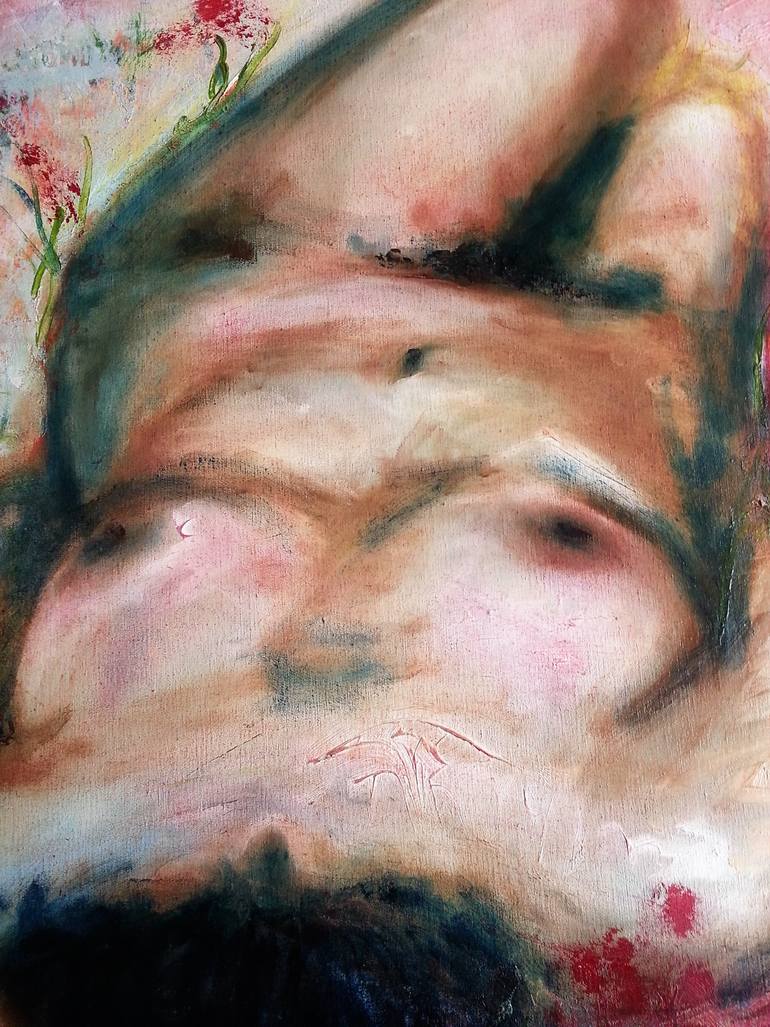 Original Figurative Nude Painting by Carmen Moreno