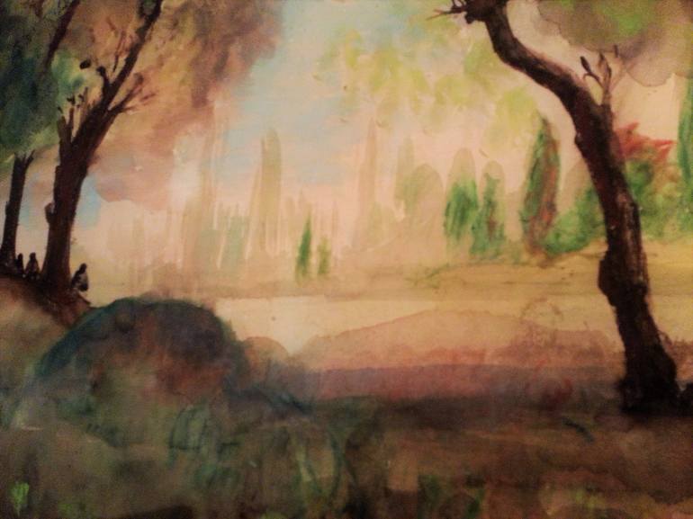 Original Figurative Landscape Painting by CARMEN MORENO