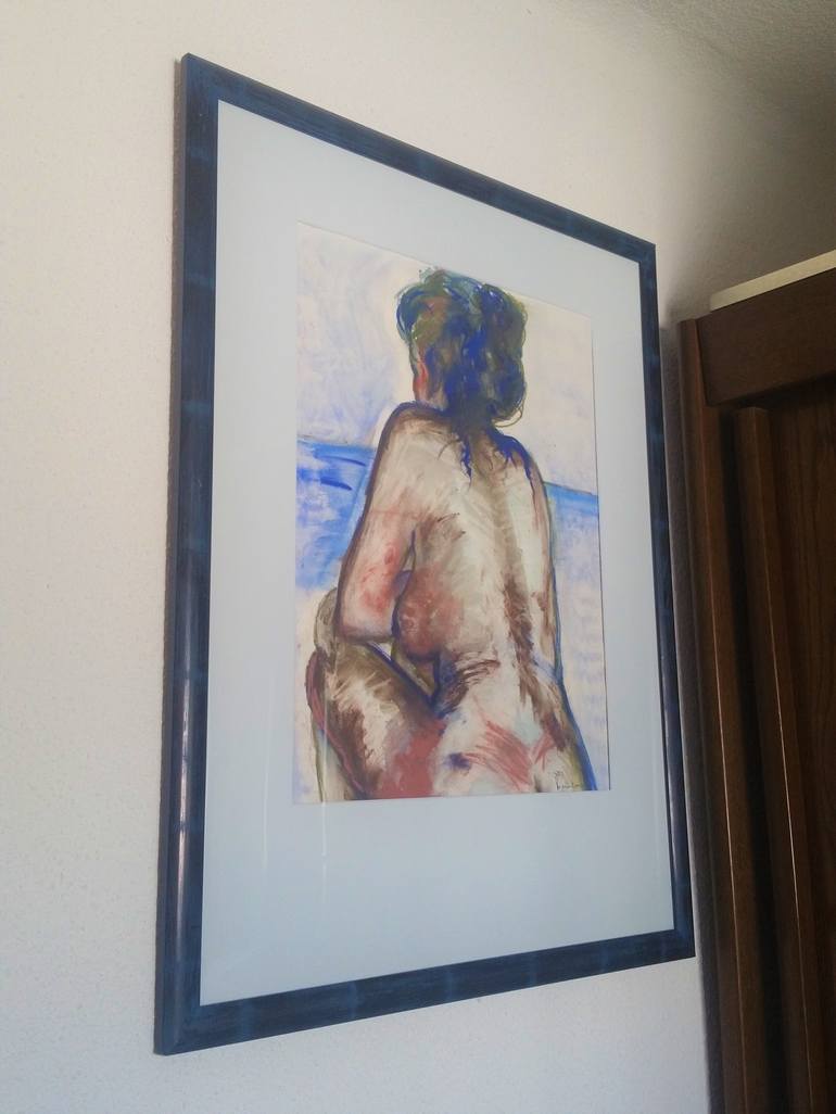 Original Abstract Expressionism Women Drawing by CARMEN MORENO