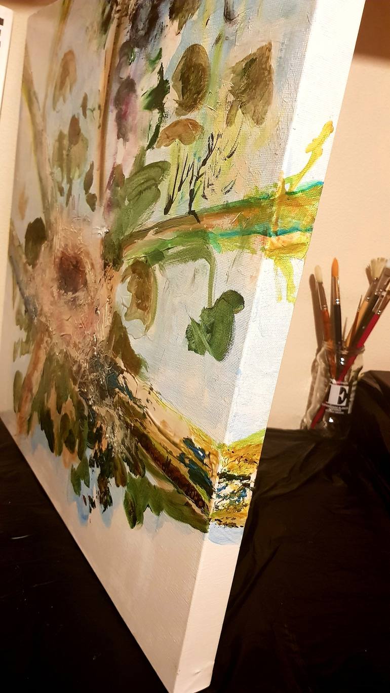 Original Abstract Expressionism Nature Painting by CARMEN MORENO