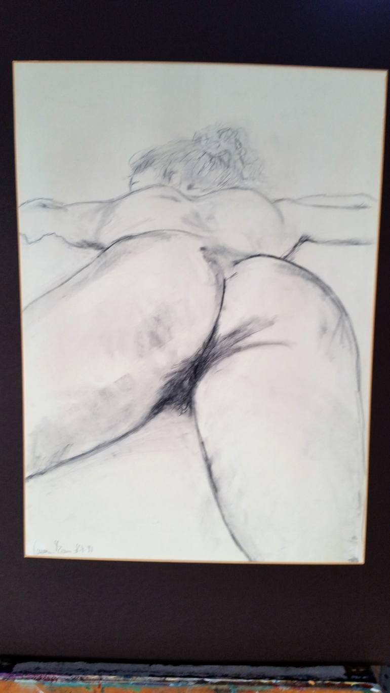 Original Figurative Nude Drawing by CARMEN MORENO