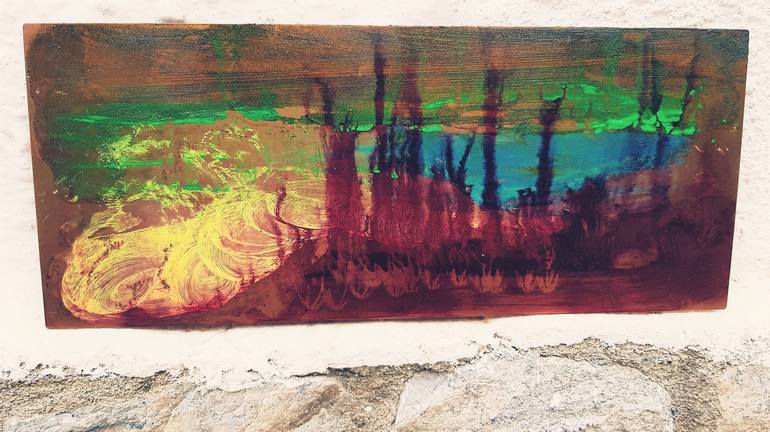 Original Abstract Expressionism Landscape Painting by CARMEN MORENO